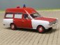 Preview: 1/87 Brekina Opel Rekord C KTW Feuerwehr rot/weiss 1968, 20675