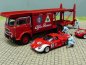 Preview: 1/87 Brekina Fiat Renntransporter Alfa mit 2 PKW + 4 Figuren 58477 SONDERPREIS