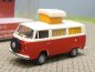 Preview: 1/87 Brekina VW T2 Camper Hubdach offen elfenbein/rot 33104