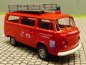 Preview: 1/87 Brekina VW T2 Feuerwehr Heusweiler mit Dachgepäckträger Bus