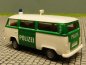 Preview: 1/87 Brekina VW T2 Polizei weiß, Tür,Front,Heck-grün Bus 3308