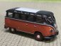 Preview: 1/87 Brekina # 1602  VW T1b Samba schwarz/rsiegellackrot 31832