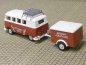 Preview: 1/87 Brekina # 0884 VW T1 b VW Classic 2002 mit Anhänger