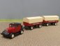 Preview: 1/87 Wiking Hanomag ST100 mit 2 HANOMAG Planenhänger 850