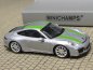 Preview: 1/87 Minichamps Porsche 911 R 2016 silber mit grün Streifen 870 066225