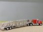 Preview: 1/87 Brekina Kenworth W 900 Autotransport-Sattelzug, rot/silber 86262