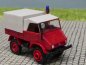 Preview: 1/87 Epoche Unimog 411 Feuerwehr mit Plane 11025