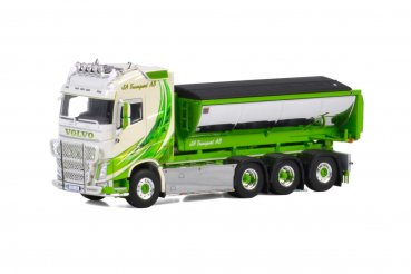 1/50 WSI Volvo FH4 Palfinger Hooklift + Container Asphalt 4-Achs JA Transport 01-2335
