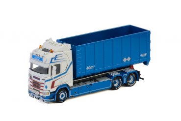 1/50 WSI Scania R Highline CR20H 3achs Loods Akeri AB Hakenlift System 01-2914