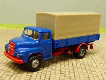 1/87 Brekina MAN 520 blau Pritsche + Plane 4500