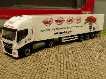 1/87 Herpa Iveco Stralis NP 460 KüKo Sattelzug Müller Fleisch 312257