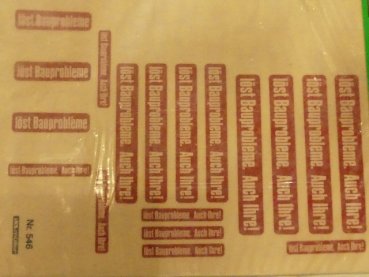 1/87 Müller Decals löst Bauprobleme Nr.546