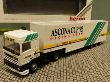 1/87 Herpa DAF 95 ASCONA CUP Koffer Sattelzug