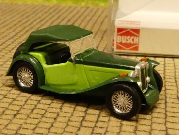 1/87 Busch MG Midget TC Cabrio geschlossen grün 45917