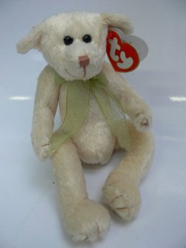 TY 50 B  Beanie Baby Teddy Harper ca.20cm creme