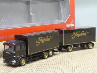1/87 Herpa Scania 124 Freixenet Koffer-Hängerzug 147750