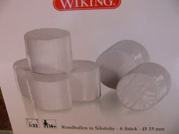 1/32 Wiking Rundballen in Silofolie 6 St. Dm 35 mm  0773 92