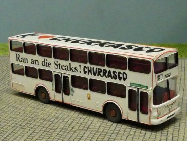 1/87 MAN SD 200 BVG Berlin - Churrasco Ran an die Steaks! - neutral mit Decal gefertigt