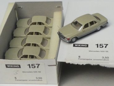 1/87 Wiking Händlerpackung Mercedes 500 SE 5 Modelle 157 3
