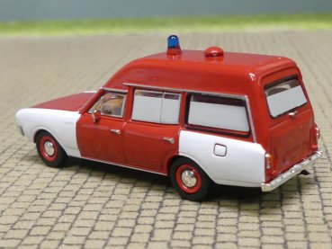 1/87 Brekina Opel Rekord C KTW Feuerwehr rot/weiss 1968, 20675