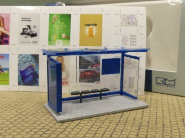 1/87 Rietze Buswartehalle blau 70321