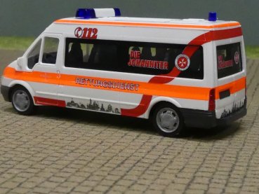 1/87 Rietze Ford Transit Johanniter Wiesbaden 52514