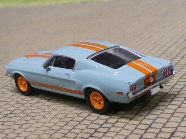 Preview: 1/87 Brekina Ford Mustang hellblau/orange 1968, 19619