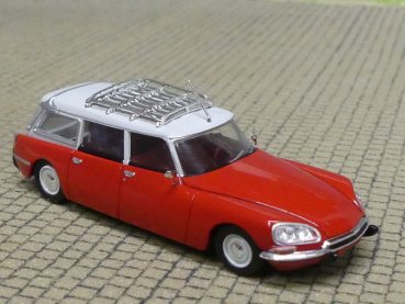 Preview: 1/87 Brekina Citroen DS Break rot, Dach hellgrau 1967, 14219
