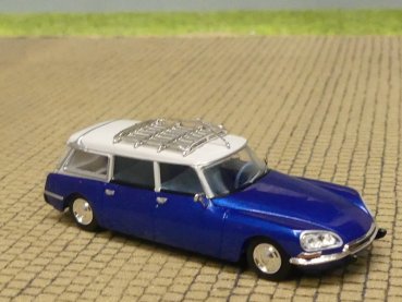 1/87 Brekina Citroen DS Break dunkelblau, Dach hellgrau 1967, 14217