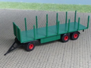 1/87 Brekina 3achs Rungenanhänger dunkelgrün/schwarz