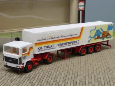 1/87 Herpa Volvo F12 TRILKE Fruchtimport Koffer-Sattelzug