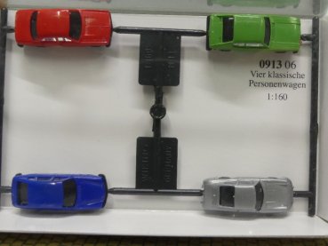 1/160 Wiking N Spur Vier klassische PKW 0913 06