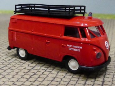 1/87 Brekina # 0903 VW T1 b Feuerwehr Tappenbeck Kasten