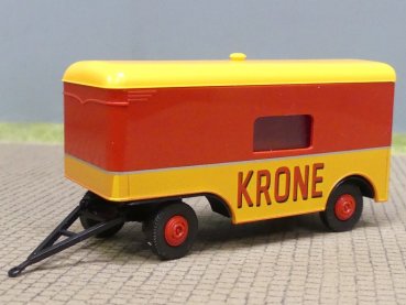 Preview: 1/87 Brekina 2achs Anhänger Koffer mit Fenster Circus Krone rot/gelb