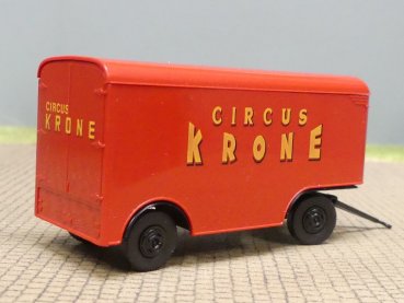 1/87 Brekina 2achs Anhänger Koffer Circus Krone rot