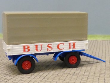 1/87 Brekina 2achs Anhänger Pritsche/Plane Circus Busch