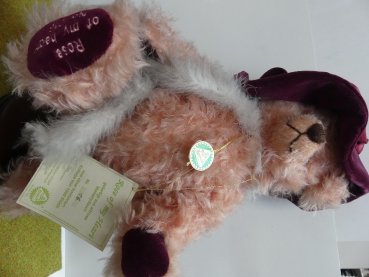 HC0005 Hermann Coburg Rose of my heart ca. 39 cm Mohairplüsch