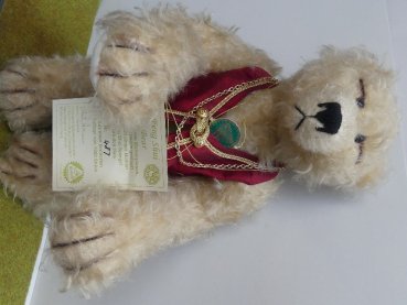 HC0007 Hermann Coburg Feng Shui Bär ca. 37 cm Mohairplüsch - Spiegel fehlt!
