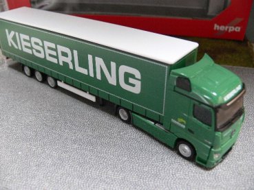 1/87 Herpa Mercedes-Benz Actros Streamspace 2.5 Lowlinerplanen-Sattelzug Kieserling 302449