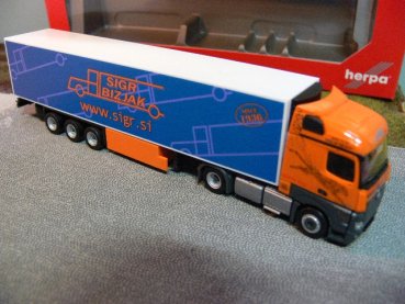 1/87 Herpa MB Actros Streamspace Sigr.Si Slowenien SI 303095 Kühlkoffer-Sz