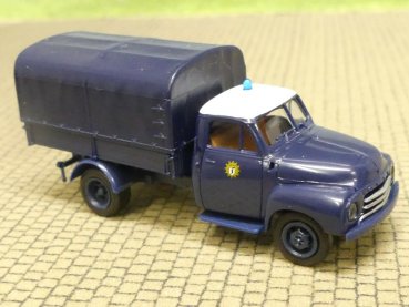 1/87 Brekina Opel Blitz Polizei Berlin Pritsche Plane 35319