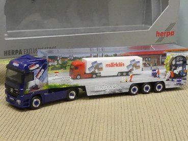 1/87 Herpa MB Actros Märklin Magazin mit N-Modell 2003 Koffer-Sattelzug