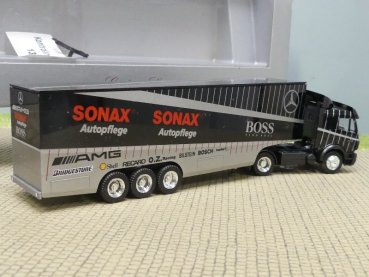 Preview: 1/87 Herpa MB SK DTM Truck AMG Boss SOWAX Koffer-Sattelzug