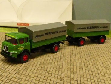 1/87 Wiking Krupp 806 Murrmann Spedition Kulmbach Pritschenhängerzug 0486 01