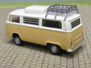 1/87 Brekina VW T2 Camper Hubdach geschlossen weiß/hellbeige 33102