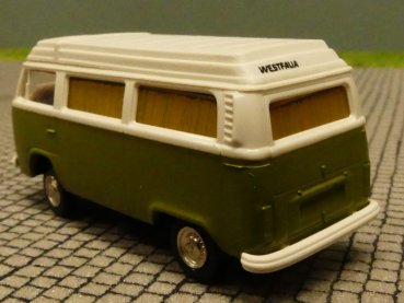 Preview: 1/87 Brekina VW T2 Camper weiß/taigagrün, Fenster geschlossen