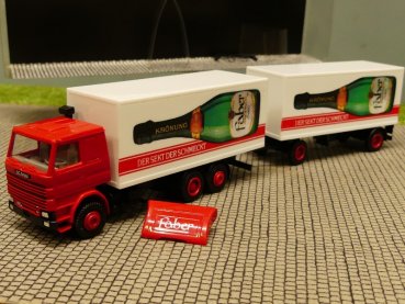 1/87 Herpa Albedo Scania 142 Faber SEKT Koffer Hängerzug