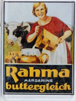 Blechschild Rahma Margarine buttergleich 10 x 14 cm