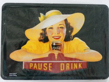 Blechschild Coca Cola Pause Drink 10 x 14 cm