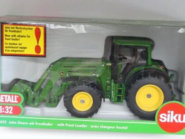 1/32 Siku John Deere mit Frontlader grün 3652